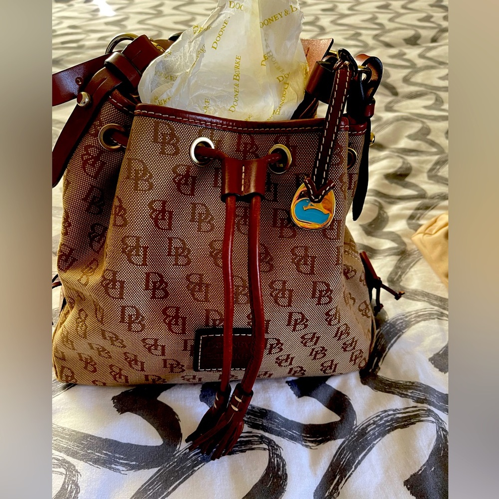 Dooney & Burke vintage canvas bucket purse